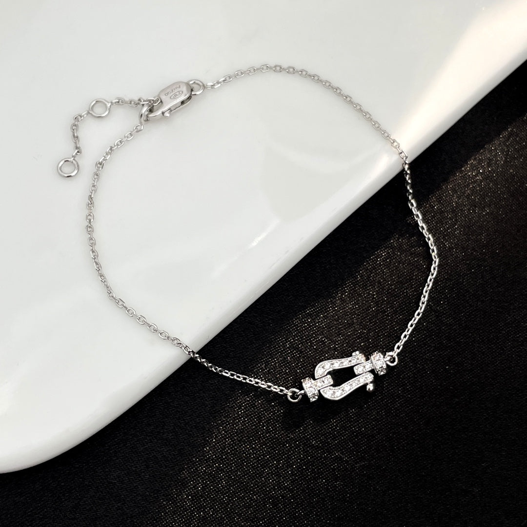 [Regal Jewels]FORCE 10 FULL DIAMOND BUCKLE CHAIN LINK MINI MODEL