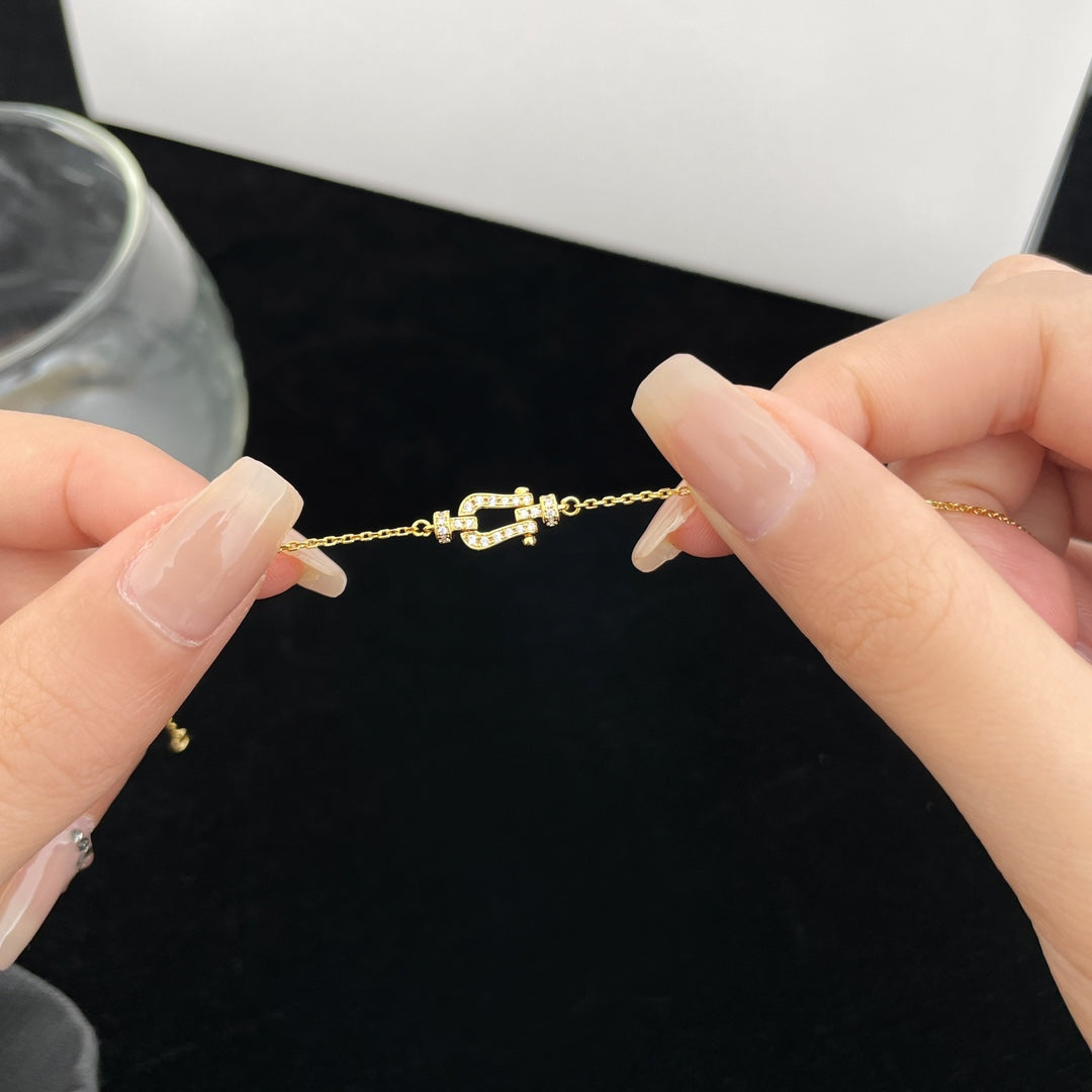 [Regal Jewels]FORCE 10 FULL DIAMOND BUCKLE CHAIN LINK MINI MODEL