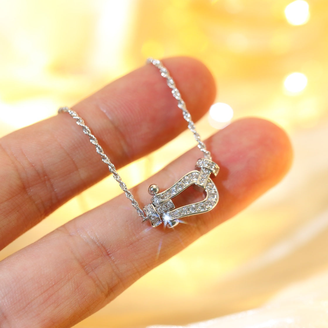 [Regal Jewels]FORCE 10 DIAMOND SILVER NECKLACE MINI MODEL