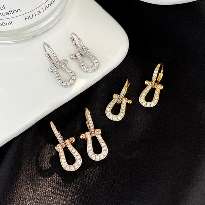 [Regal Jewels]FORCE 10 FULL DIAMOND DROP EARRINGS MEDIUM MODEL