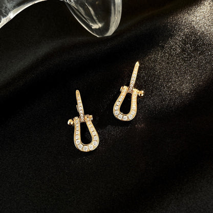 [Regal Jewels]FORCE 10 FULL DIAMOND DROP EARRINGS MEDIUM MODEL