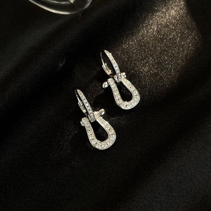 [Regal Jewels]FORCE 10 FULL DIAMOND DROP EARRINGS MEDIUM MODEL