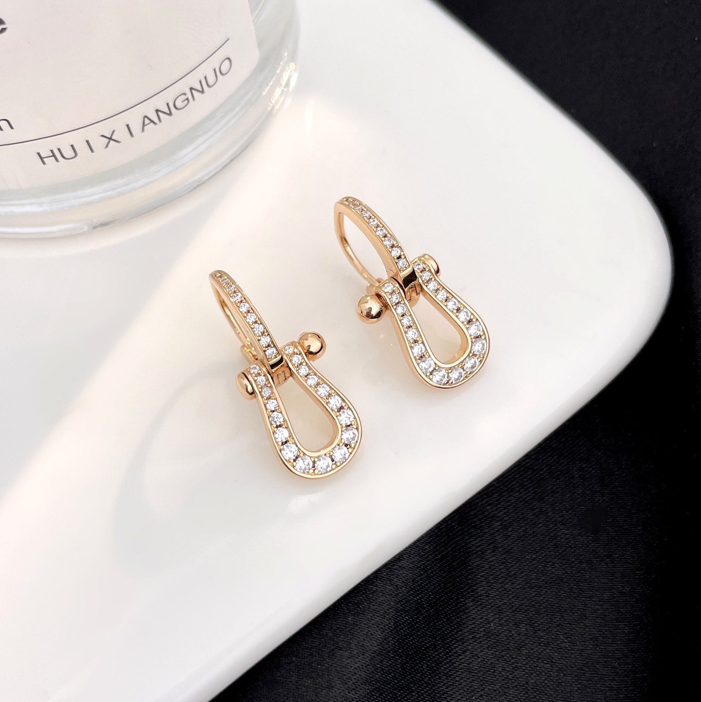 [Regal Jewels]FORCE 10 FULL DIAMOND DROP EARRINGS MEDIUM MODEL