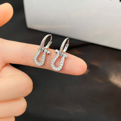[Regal Jewels]FORCE 10 FULL DIAMOND DROP EARRINGS MEDIUM MODEL