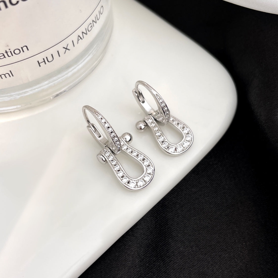 [Regal Jewels]FORCE 10 FULL DIAMOND DROP EARRINGS MEDIUM MODEL