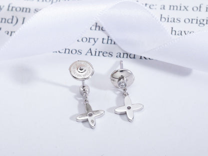 [Regal Jewels]VIDYLLE SILVER DIAMOND MINI DROP EARRINGS
