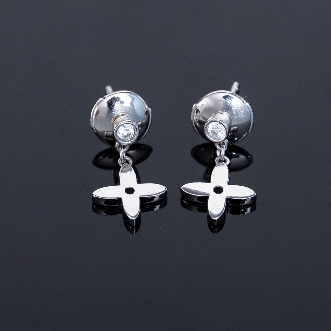 [Regal Jewels]VIDYLLE SILVER DIAMOND MINI DROP EARRINGS