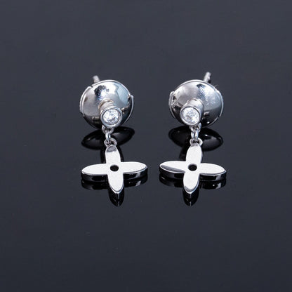 [Regal Jewels]VIDYLLE SILVER DIAMOND MINI DROP EARRINGS