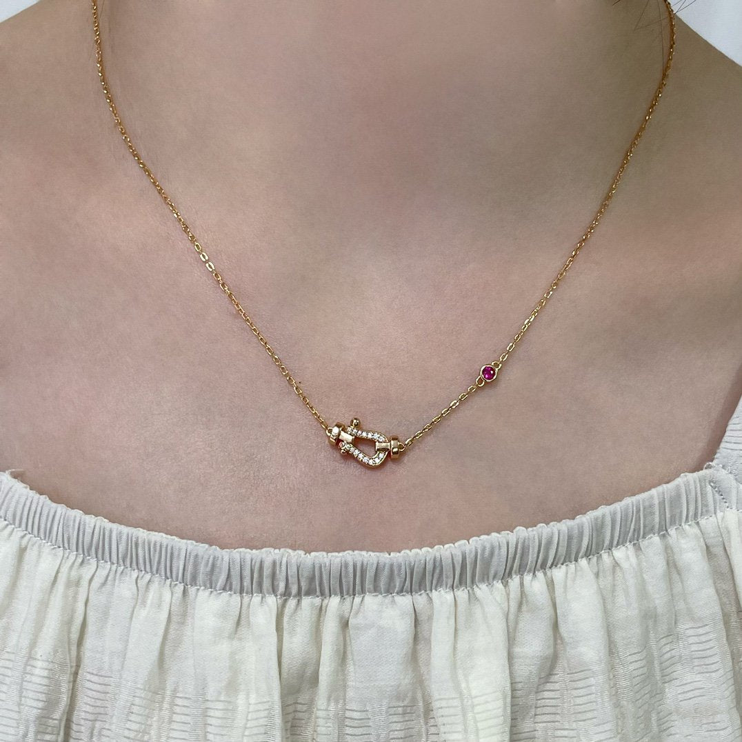 [Regal Jewels]FORCE 10 DIAMOND PINK GOLD NECKLACE