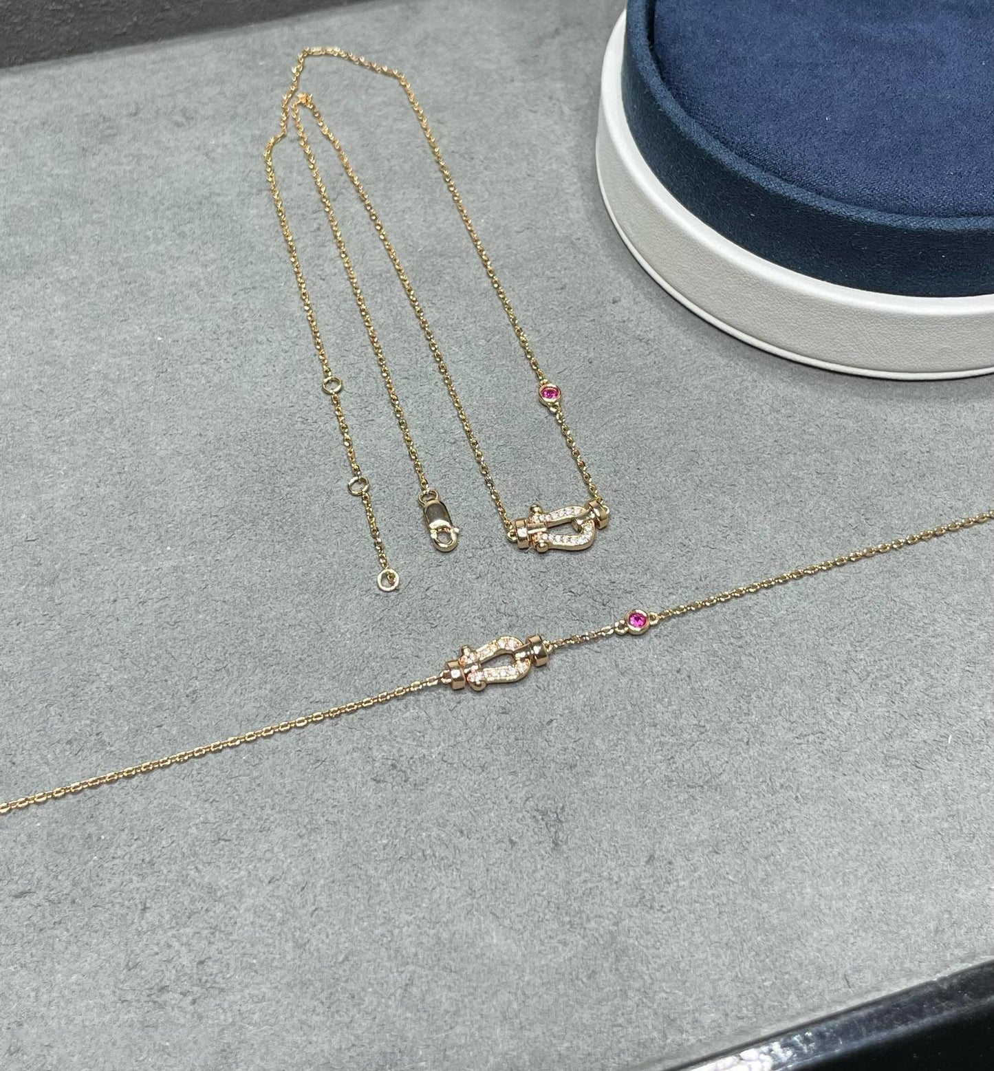 [Regal Jewels]FORCE 10 DIAMOND PINK GOLD NECKLACE