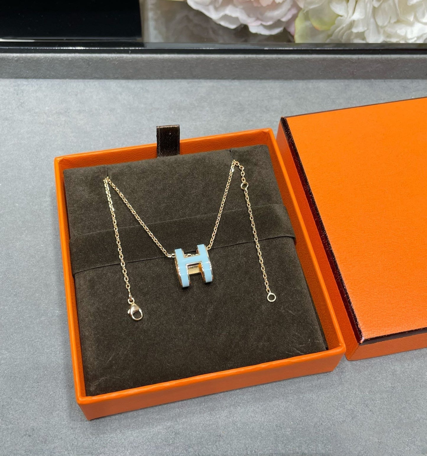[Regal Jewels]POP H SKY BLUE NECKLACE