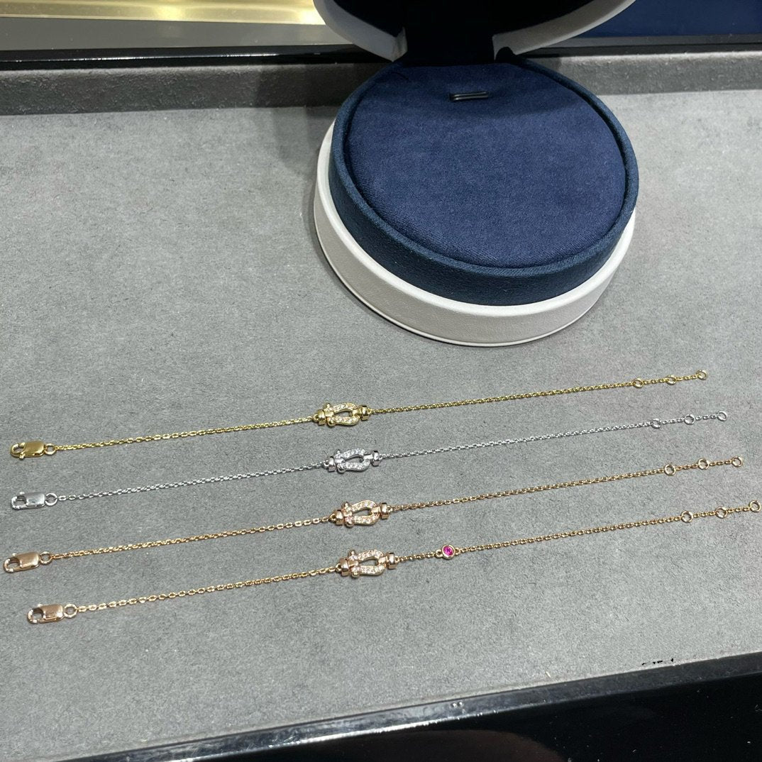 [Regal Jewels]FORCE 10 DIAMOND CHAIN LINK PINK GOLD BRACELET