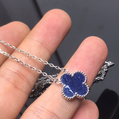 [Regal Jewels]CLOVER PIETERSITE SILVER LONG NECKLACE