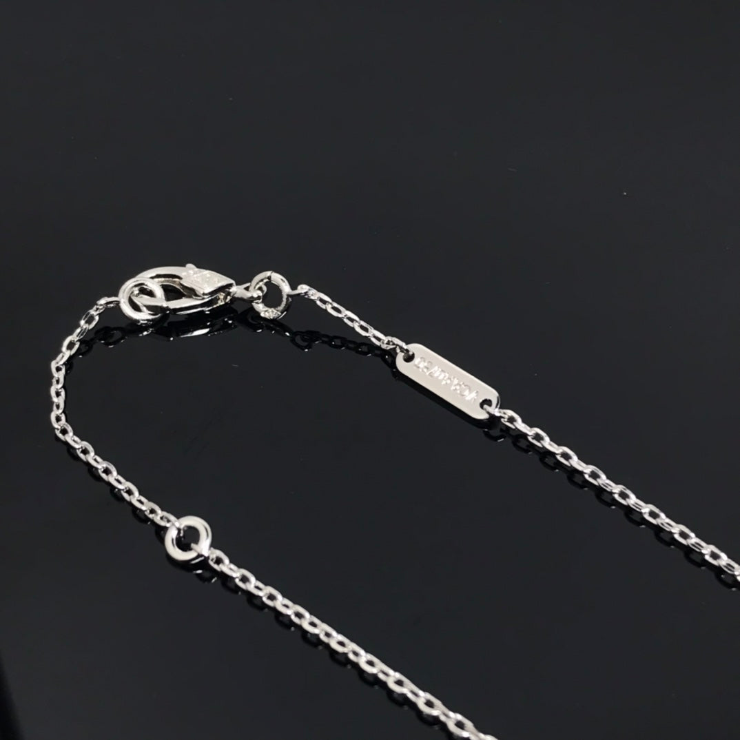 [Regal Jewels]CLOVER PIETERSITE SILVER LONG NECKLACE