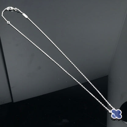 [Regal Jewels]CLOVER PIETERSITE SILVER LONG NECKLACE