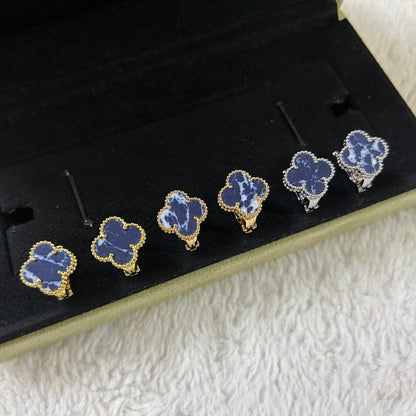 [Regal Jewels]CLOVER PIETERSITE MEDIUM STUD EARRINGS
