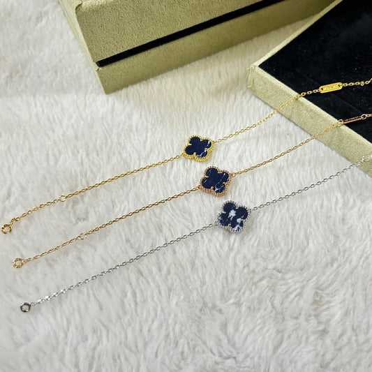 [Regal Jewels]CLOVER 1 MOTIF PIETERSITE BRACELET