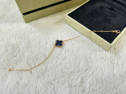 [Regal Jewels]CLOVER 1 MOTIF PIETERSITE BRACELET