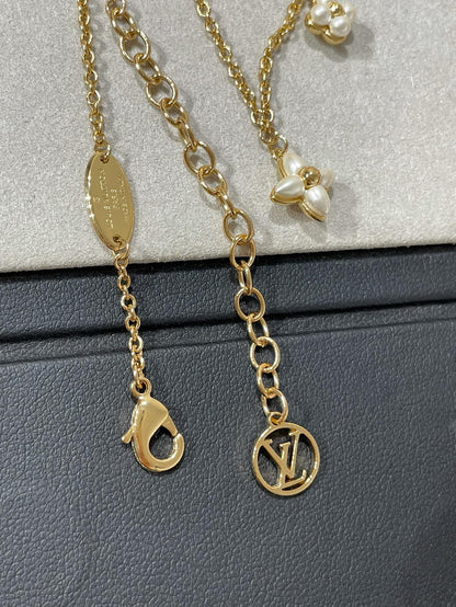 [Regal Jewels]FLOWERGRAM GOLD MOP DOUBLE ROW NECKLACE