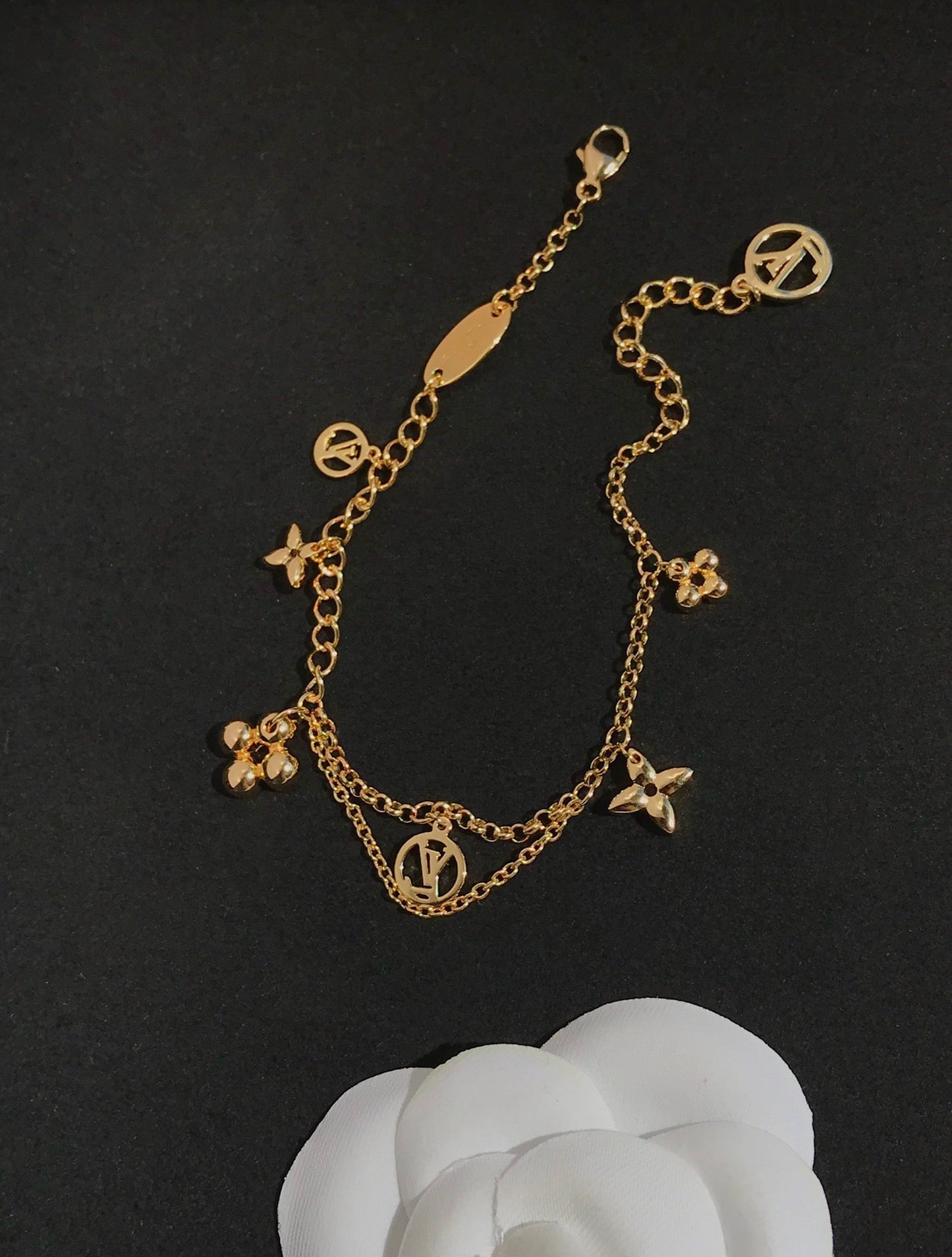 [Regal Jewels]BLOOMING PINK GOLD MOP BRACELET