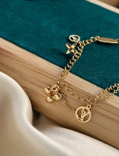 [Regal Jewels]BLOOMING PINK GOLD MOP BRACELET