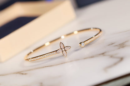 [Regal Jewels]IDYLLE GOLD OPEN BRACELET DIAMOND PAVED