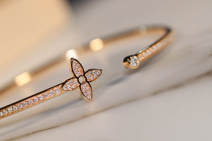[Regal Jewels]IDYLLE GOLD OPEN BRACELET DIAMOND PAVED