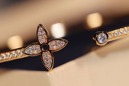 [Regal Jewels]IDYLLE GOLD OPEN BRACELET DIAMOND PAVED