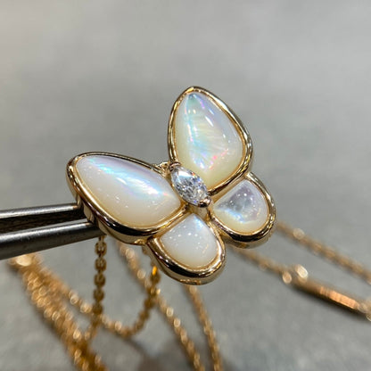 [Regal Jewels]BUTTERFLY MOP DIAMOND NECKLACE