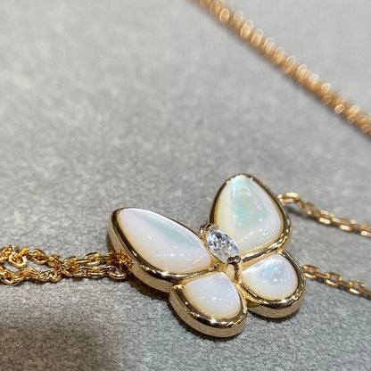 [Regal Jewels]BUTTERFLY MOP DIAMOND NECKLACE