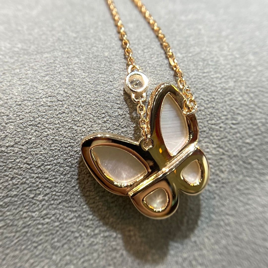 [Regal Jewels]BUTTERFLY MOP DIAMOND NECKLACE