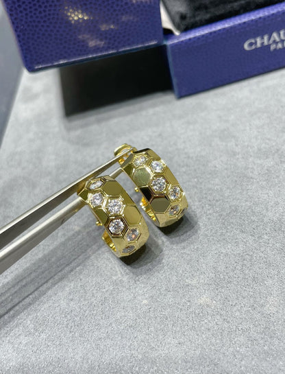 [Regal Jewels]BEE LOVE DIAMOND HOOP EARRINGS