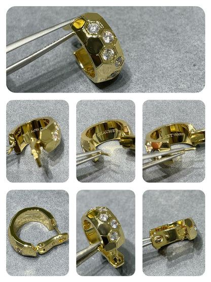 [Regal Jewels]BEE LOVE DIAMOND HOOP EARRINGS