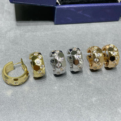 [Regal Jewels]BEE LOVE DIAMOND HOOP EARRINGS