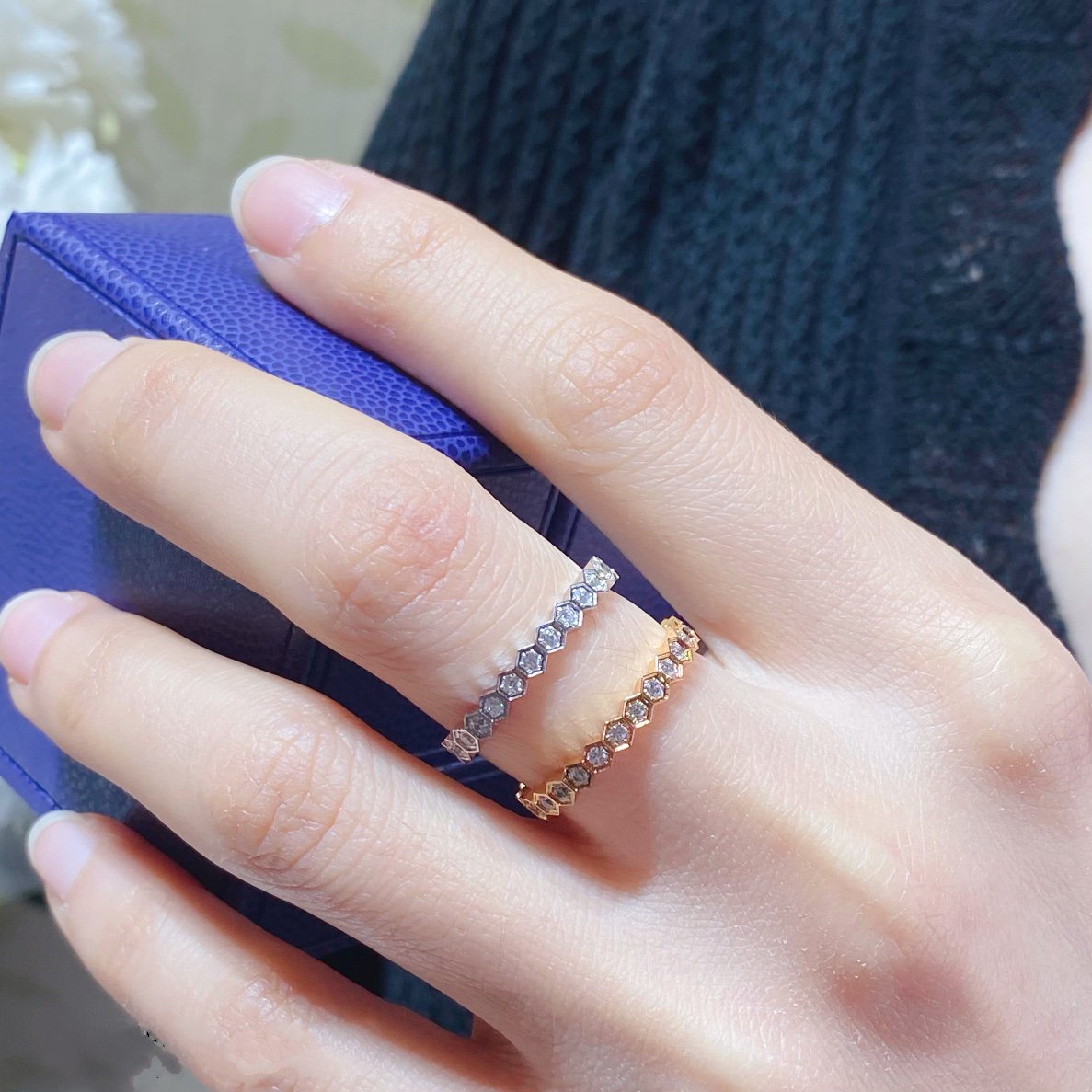 [Regal Jewels]BEE LOVE DIAMOND PAVED SMALL RING