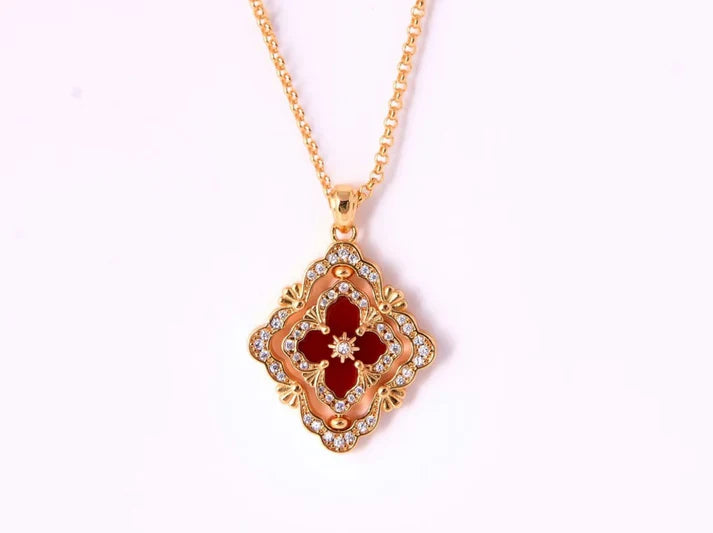 [Regal Jewels] B.C.L ENAMEL ROTATING SINGLE-DIAMOND NECKLACE£¨Various colors£©
