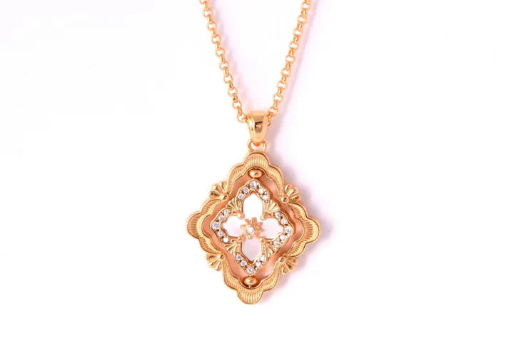 [Regal Jewels] B.C.L ENAMEL ROTATING SINGLE-DIAMOND NECKLACE£¨Various colors£©
