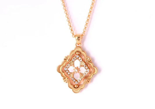 [Regal Jewels] B.C.L ENAMEL ROTATING SINGLE-DIAMOND NECKLACE£¨Various colors£©