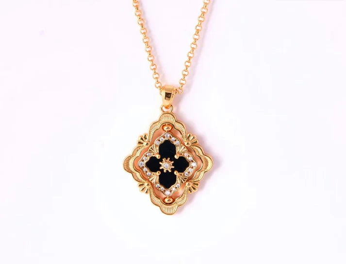 [Regal Jewels] B.C.L ENAMEL ROTATING SINGLE-DIAMOND NECKLACE£¨Various colors£©