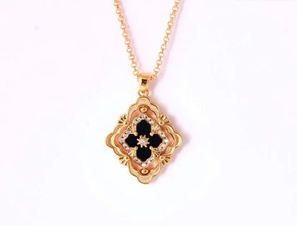 [Regal Jewels] B.C.L ENAMEL ROTATING SINGLE-DIAMOND NECKLACE£¨Various colors£©