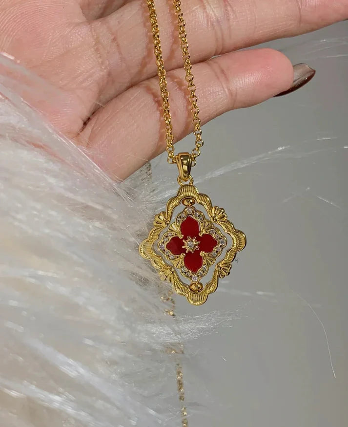 [Regal Jewels] B.C.L ENAMEL ROTATING SINGLE-DIAMOND NECKLACE£¨Various colors£©