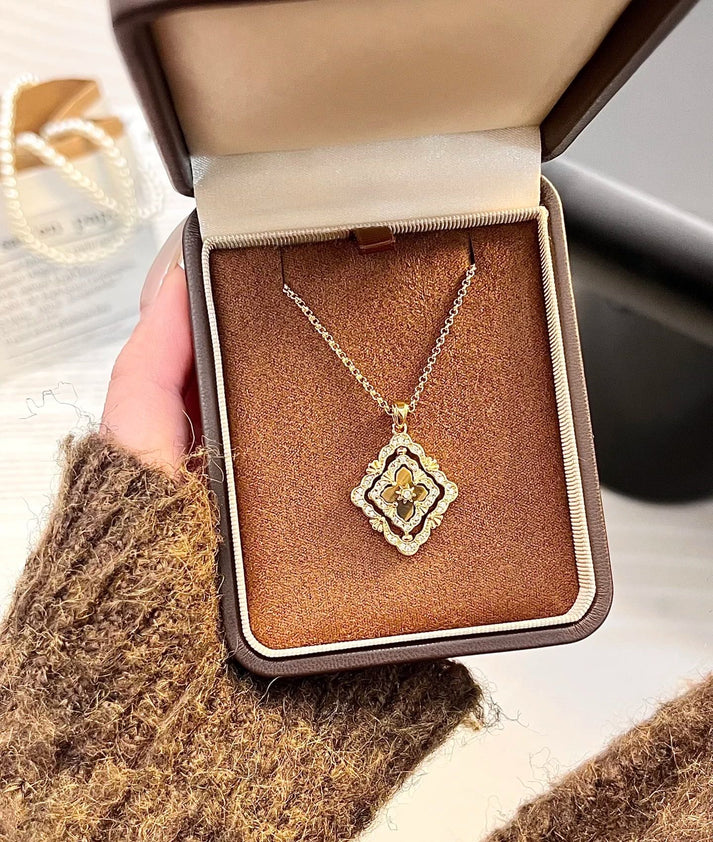[Regal Jewels] B.C.L ENAMEL ROTATING SINGLE-DIAMOND NECKLACE£¨Various colors£©