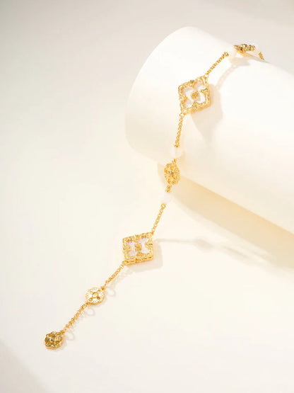 [Regal Jewels]B.C.L ENAMELED Three-Flower Bracelet£¨Trumpet)
