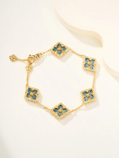 [Regal Jewels]B.C.L ENAMELED Five-Flower Bracelet£¨Various Colors)