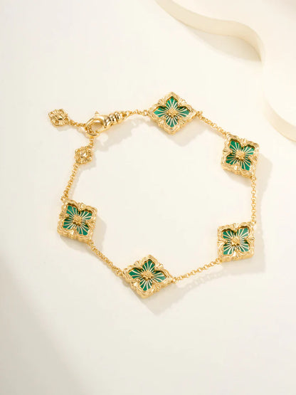 [Regal Jewels]B.C.L ENAMELED Five-Flower Bracelet£¨Various Colors)