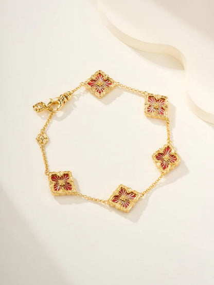 [Regal Jewels]B.C.L ENAMELED Five-Flower Bracelet£¨Various Colors)