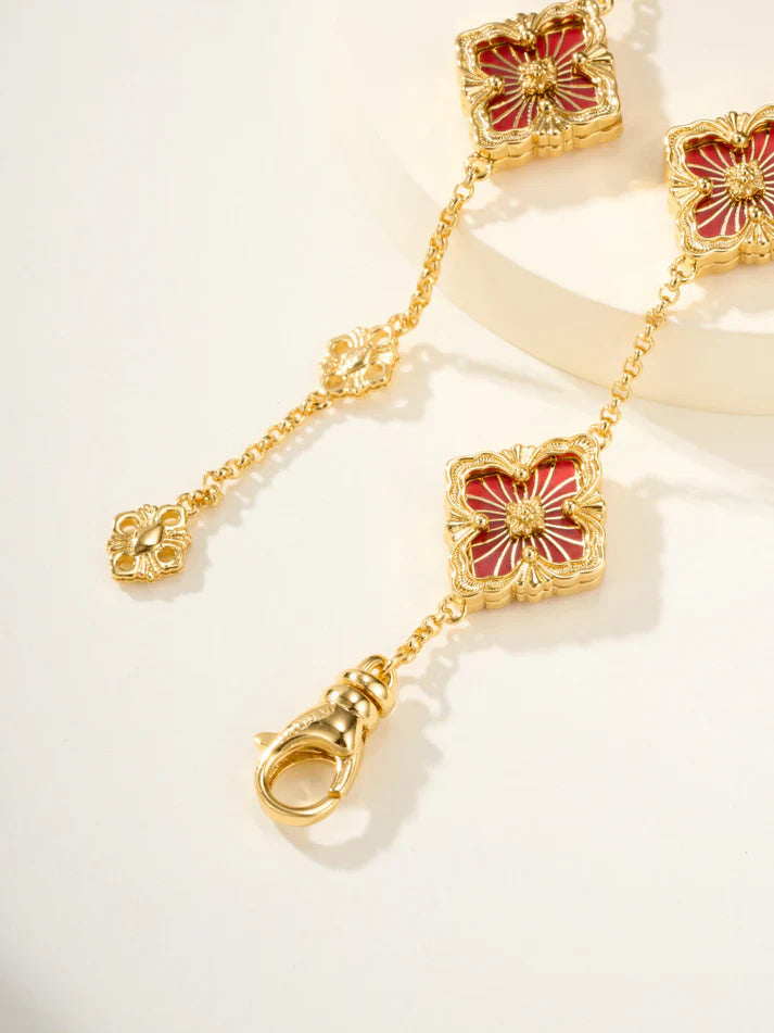 [Regal Jewels]B.C.L ENAMELED Five-Flower Bracelet£¨Various Colors)