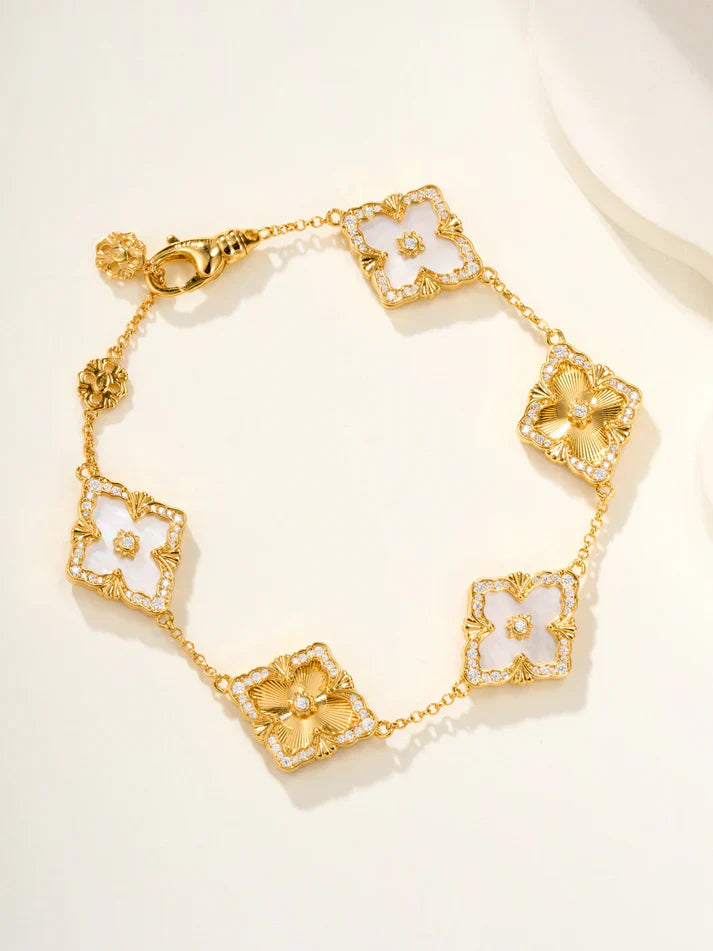 [Regal Jewels]B.C.L ENAMELED Five-Flower Bracelet£¨Various Colors) BIG SIZE