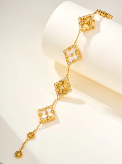 [Regal Jewels]B.C.L ENAMELED Five-Flower Bracelet£¨Various Colors) BIG SIZE