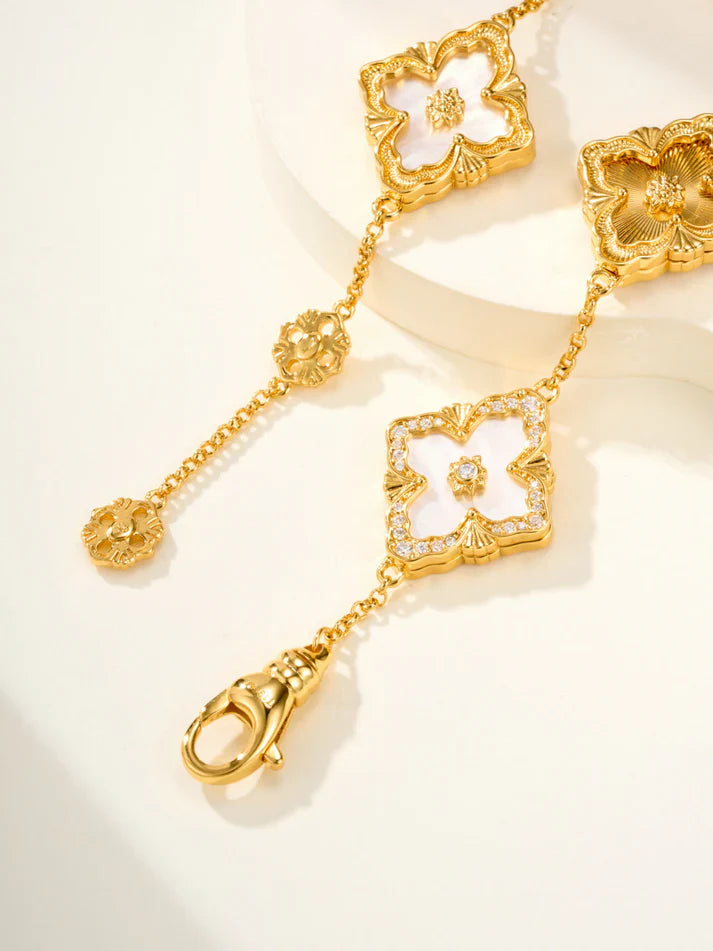 [Regal Jewels]B.C.L ENAMELED Five-Flower Bracelet£¨Various Colors) BIG SIZE